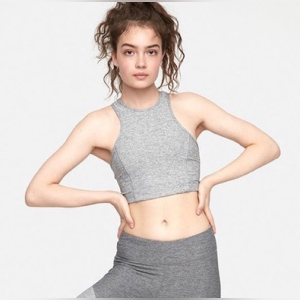 Outdoor Voices Athena Crop Top in Dove Grey Small